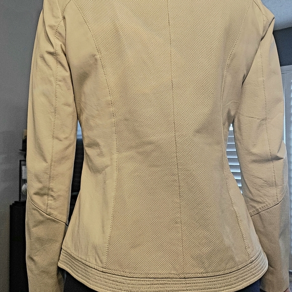 DANIER Off White Leather Jacket M - Picture 3 of 6